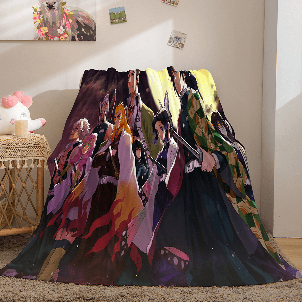 Demon Slayer Flannel Fleece Throw Blanket (Online Order Only)