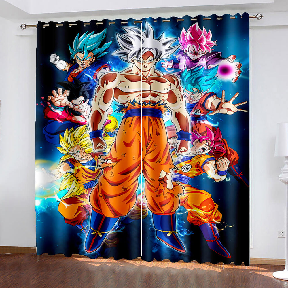 Anime Dragon Ball Curtains Pattern Blackout Window Drapes (Online Order Only)