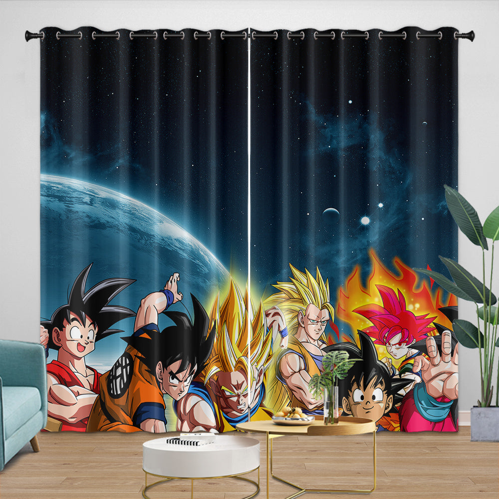 Anime Dragon Ball Curtains Pattern Kids Blackout Window Drapes (Online Order Only)