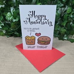 Burger and Fries Anniversary Card (ONLINE ORDER ONLY)