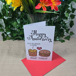 Burger and Fries Anniversary Card (ONLINE ORDER ONLY)