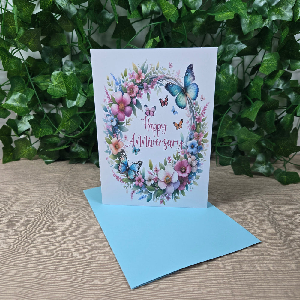 Floral Butterfly Anniversay Card (ONLINE ORDER ONLY)