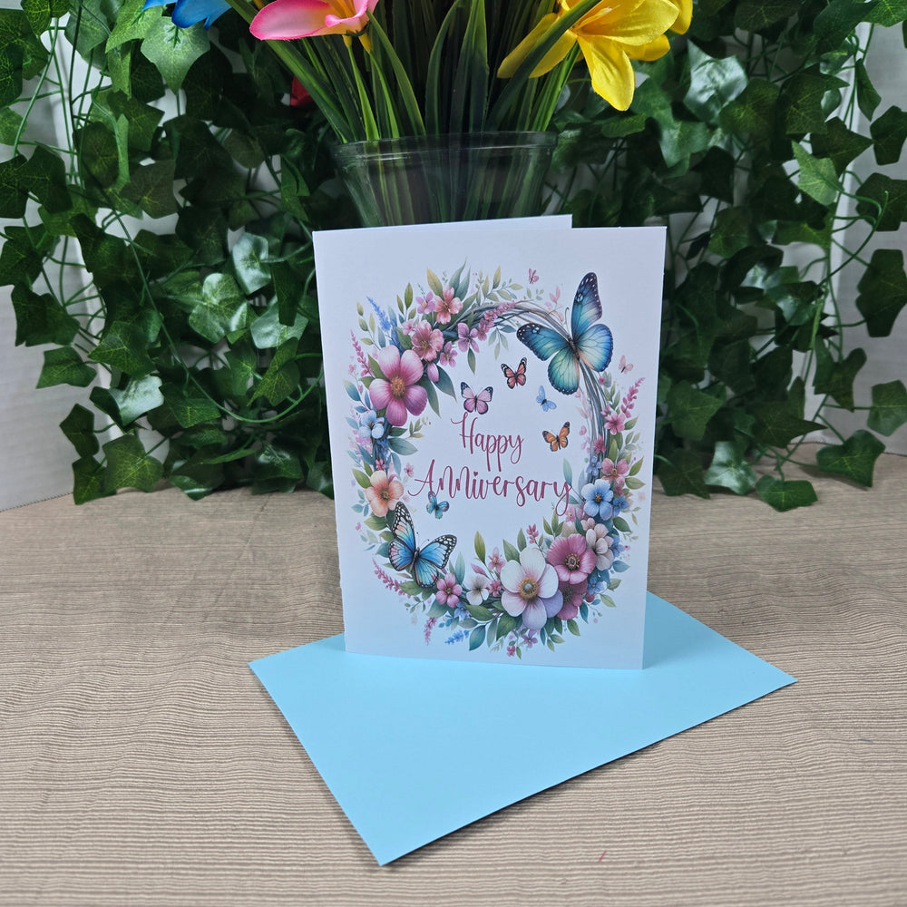 Floral Butterfly Anniversay Card (ONLINE ORDER ONLY)
