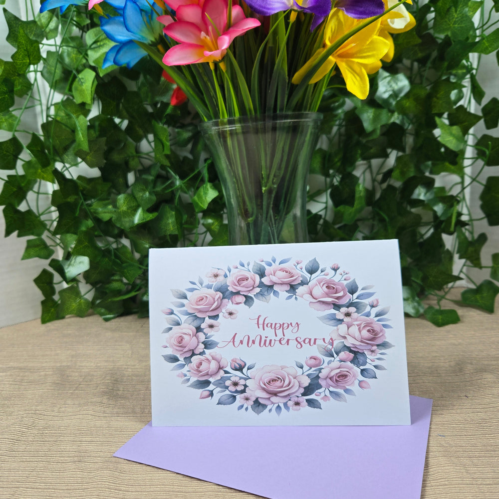 Floral Anniversay Card (ONLINE ORDER ONLY)