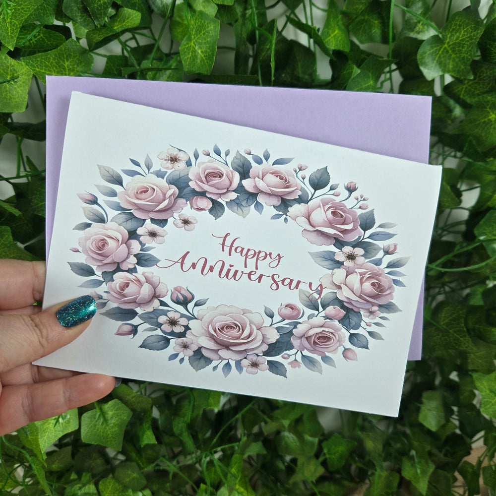 Floral Anniversay Card (ONLINE ORDER ONLY)