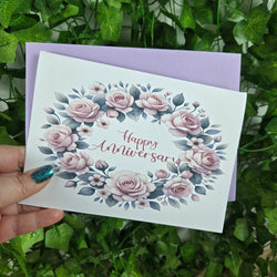 Floral Anniversay Card (ONLINE ORDER ONLY)