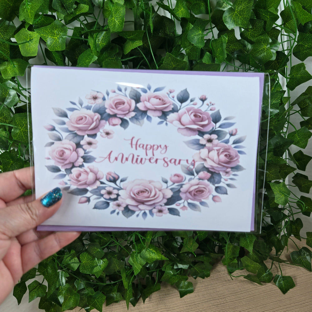 Floral Anniversay Card (ONLINE ORDER ONLY)