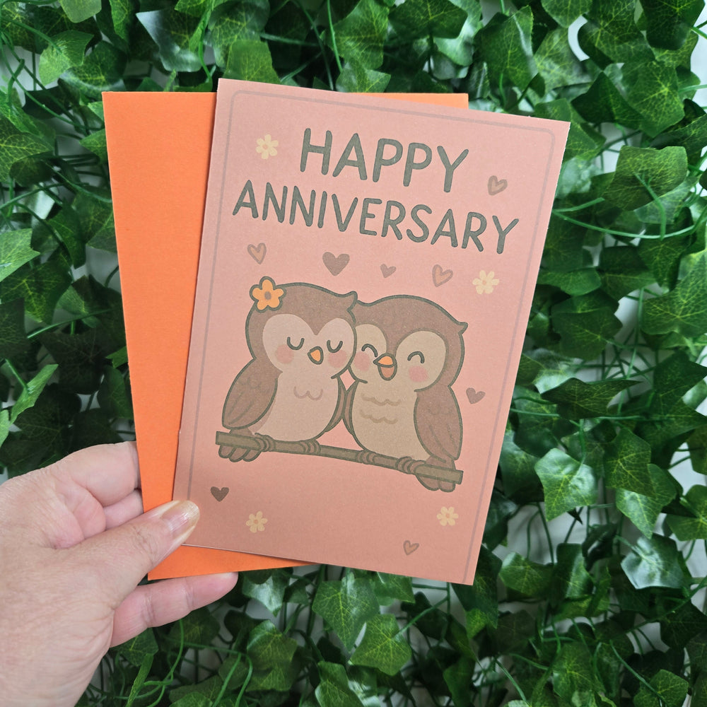 Cute Owl Couple Anniversary Card (ONLINE ORDER ONLY)