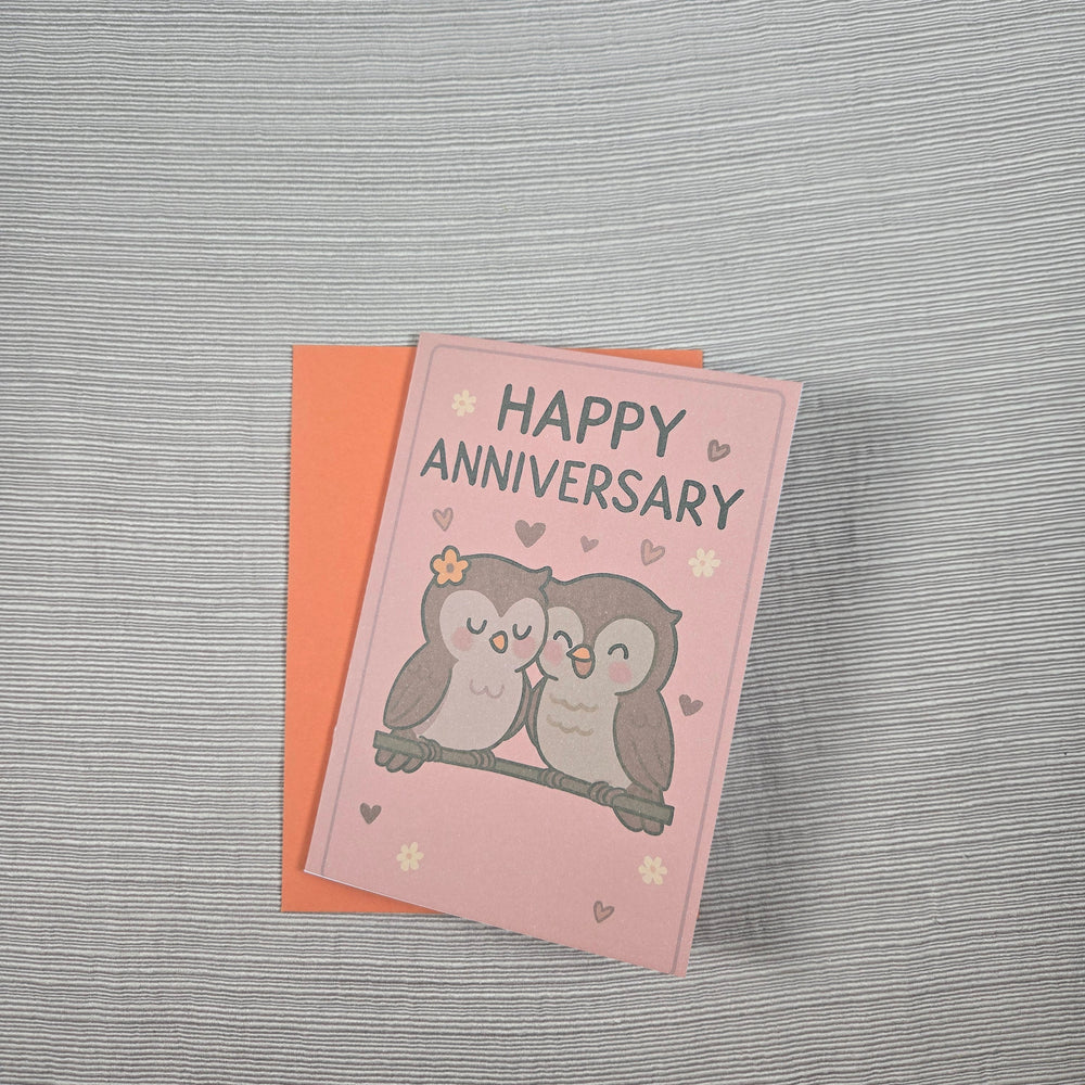 Cute Owl Couple Anniversary Card (ONLINE ORDER ONLY)