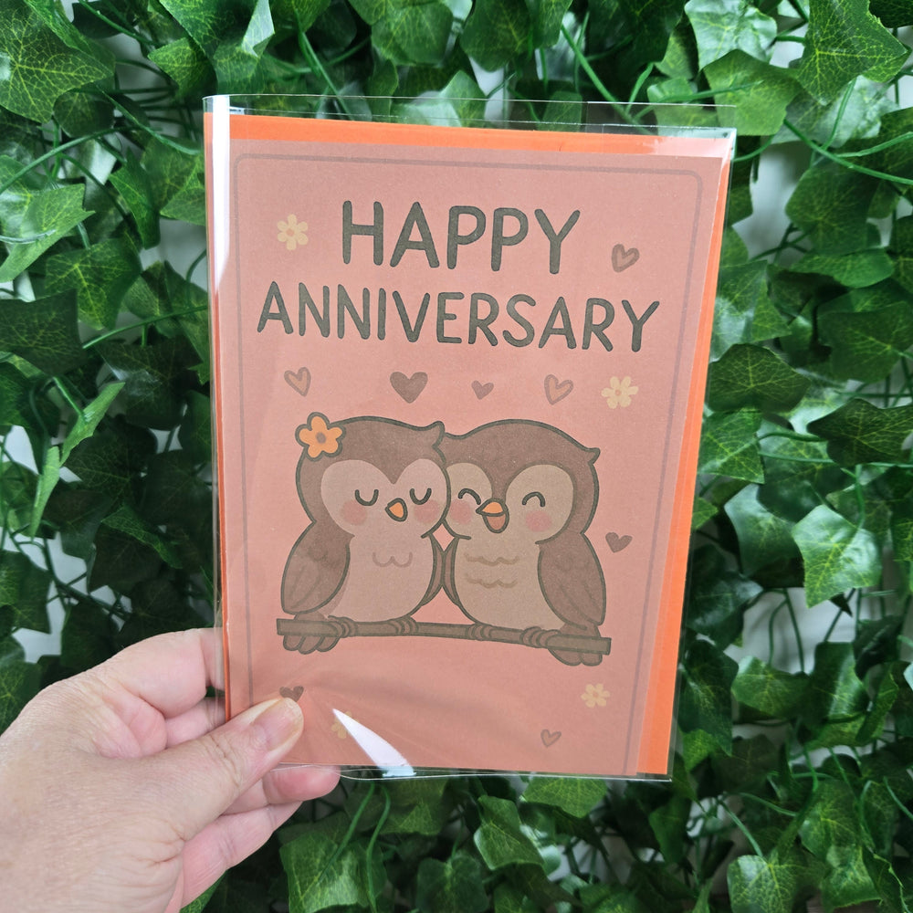 Cute Owl Couple Anniversary Card (ONLINE ORDER ONLY)