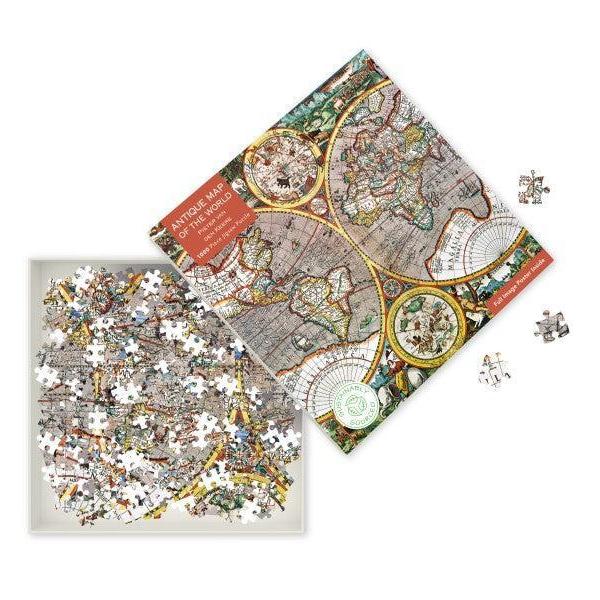 Antique World Map by Pieter van den Keere 1000 Piece Jigsaw Puzzle Flame Tree (ONLINE ORDER ONLY)
