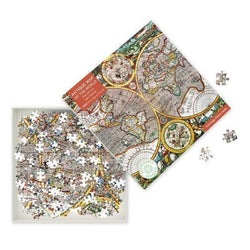 Antique World Map by Pieter van den Keere 1000 Piece Jigsaw Puzzle Flame Tree (ONLINE ORDER ONLY)