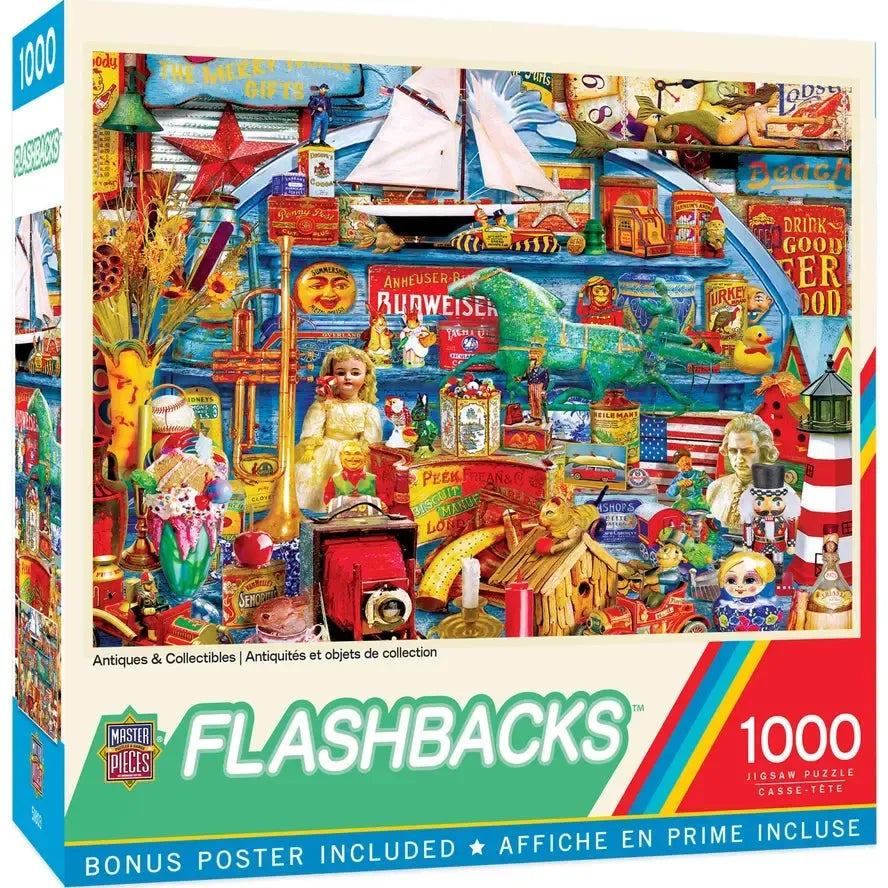Antiques & Collectibles Flashbacks 1000 Piece Jigsaw Puzzle MasterPieces (ONLINE ORDER ONLY)
