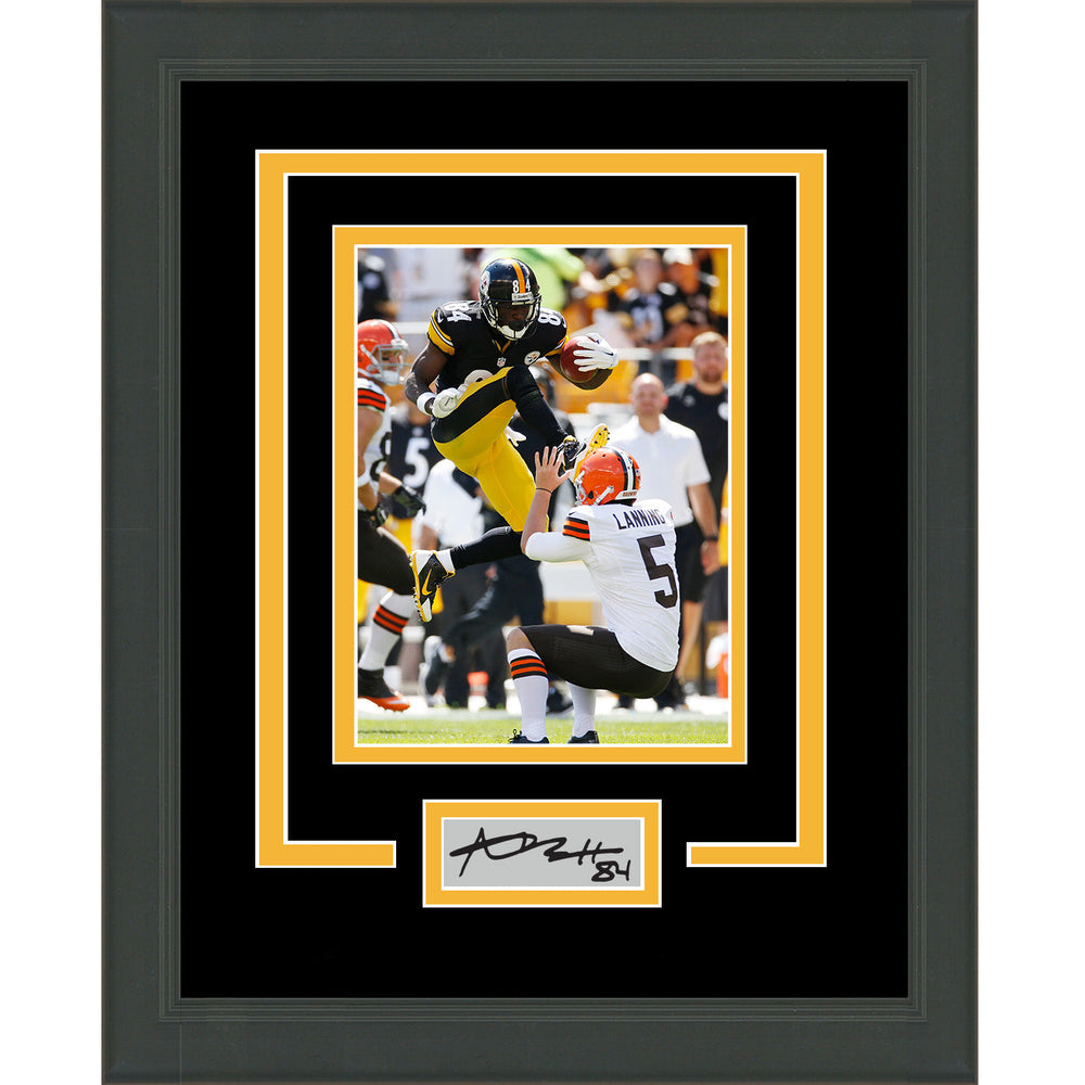 Framed Antonio Brown Facsimile Laser Engraved Signature Auto Pittsburgh Steelers 11x14 Football Photo (ONLINE ORDER ONLY)