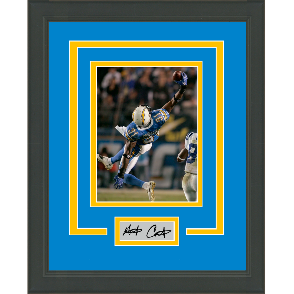 Framed Antonio Cromartie Facsimile Laser Engraved Signature Auto Los Angeles Chargers 11x14 Football Photo (ONLINE ORDER ONLY)