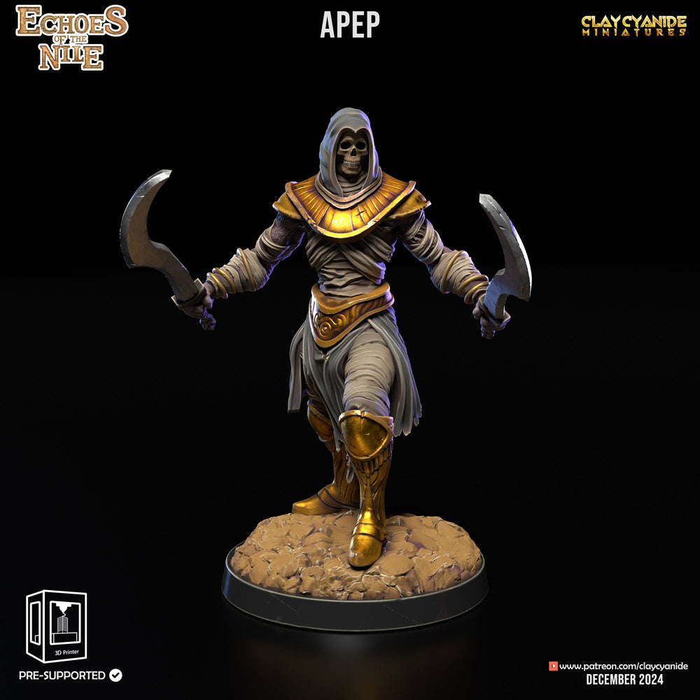 3D Printed Clay Cyanide Echoes of the Nile 28 32 mm D&D (Online Only)