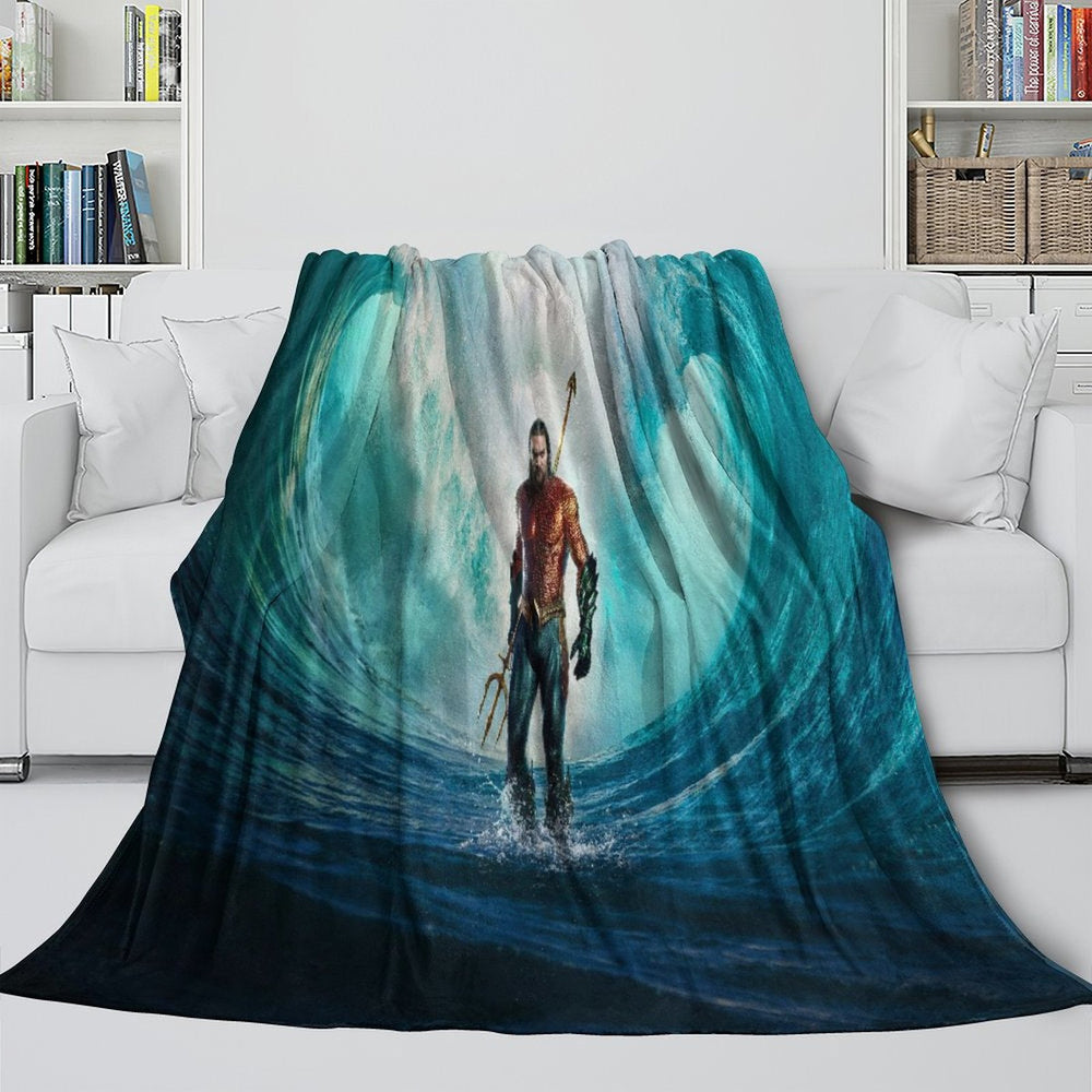 Aquaman and the Lost Kingdom Blanket Flannel Fleece Throw Room Decoration (Online Order Only)