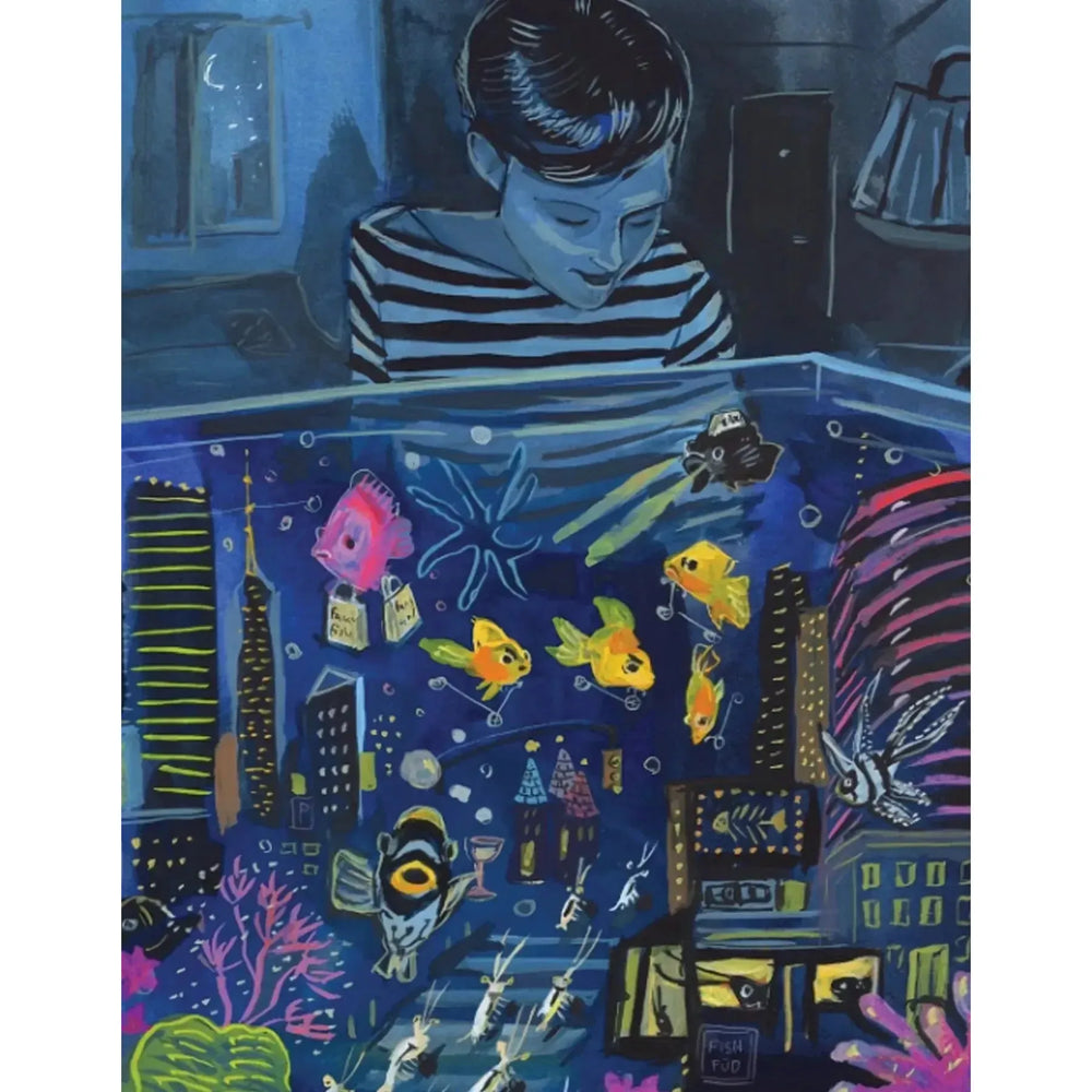 Aquarium Nightlife by Jenny Kroik 100 Piece Mini Jigsaw Puzzle NYPC (ONLINE ORDER ONLY)