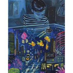 Aquarium Nightlife by Jenny Kroik 100 Piece Mini Jigsaw Puzzle NYPC (ONLINE ORDER ONLY)