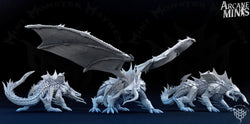 3D Printed Archvillain Games Black Arcane Dragon Metal Plating Frozen Wasteland 28 32mm D&D (Online Only)