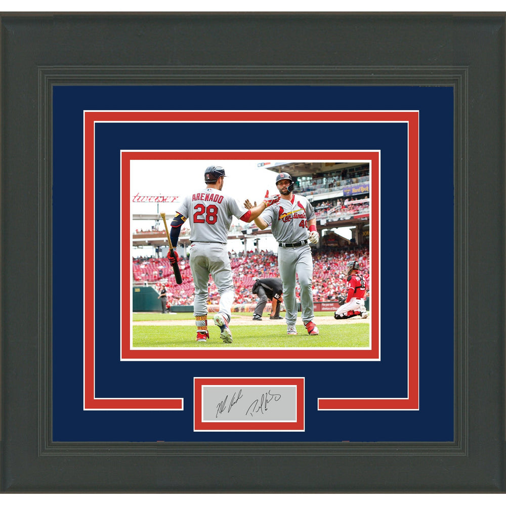 Framed Nolan Arenado & Paul Goldschmidt Facsimile Laser Engraved Signature Auto St. Louis Cardinals 11x14 Baseball Photo (ONLINE ORDER ONLY)