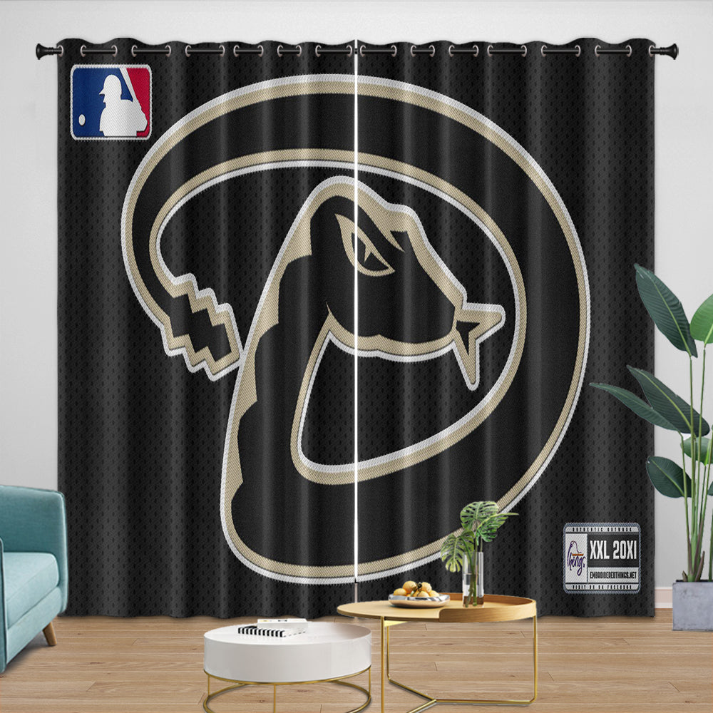 Arizona Diamondbacks Curtains Blackout Window Drapes Room Decoration (Online Order Only)