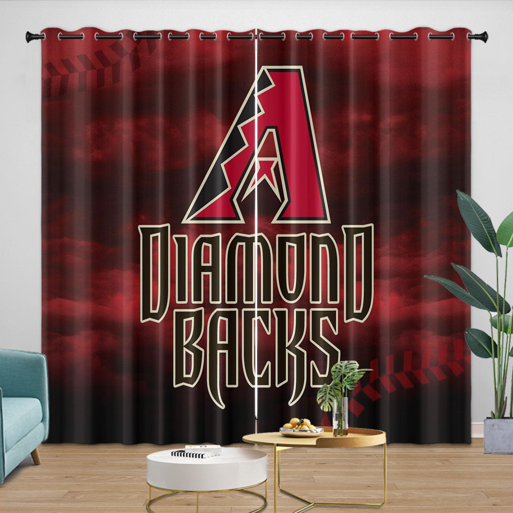 Arizona Diamondbacks Curtains Blackout Window Drapes Room Decoration (Online Order Only)