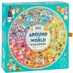 Around the World in 80 Drinks 1000 Piece Circular Jigsaw Puzzle Professor Puzzle (ONLINE ORDER ONLY)
