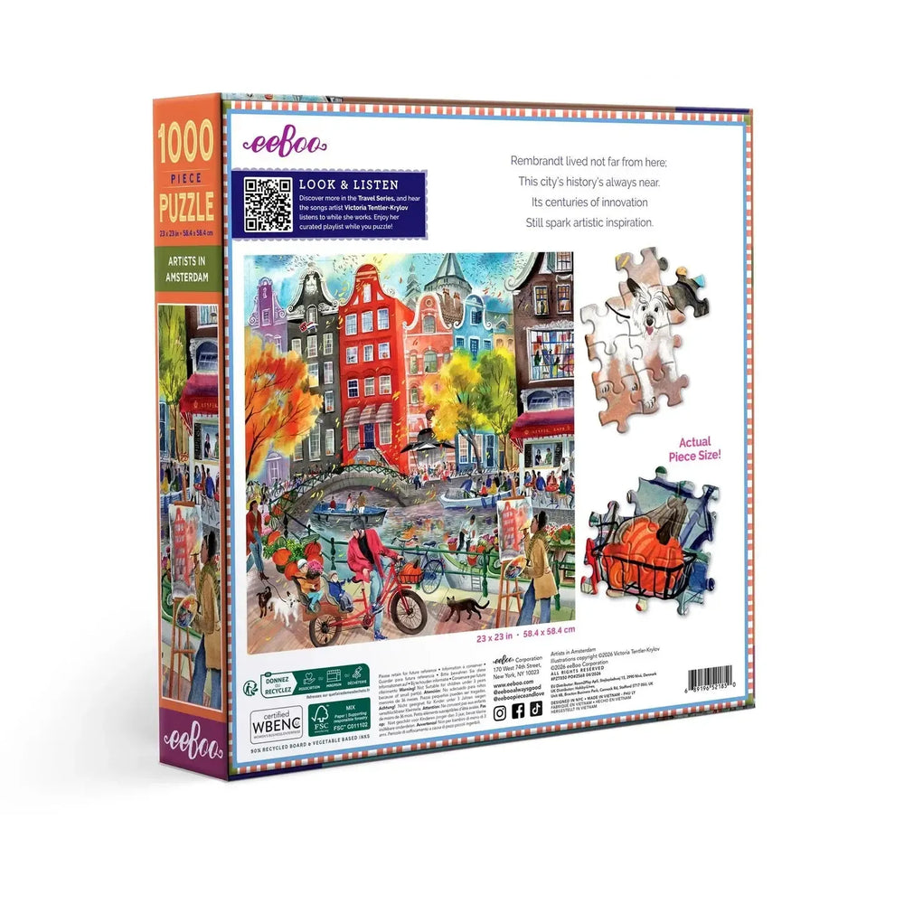 Artists in Amsterdam 1000 Piece Jigsaw Puzzle eeBoo (ONLINE ORDER ONLY)