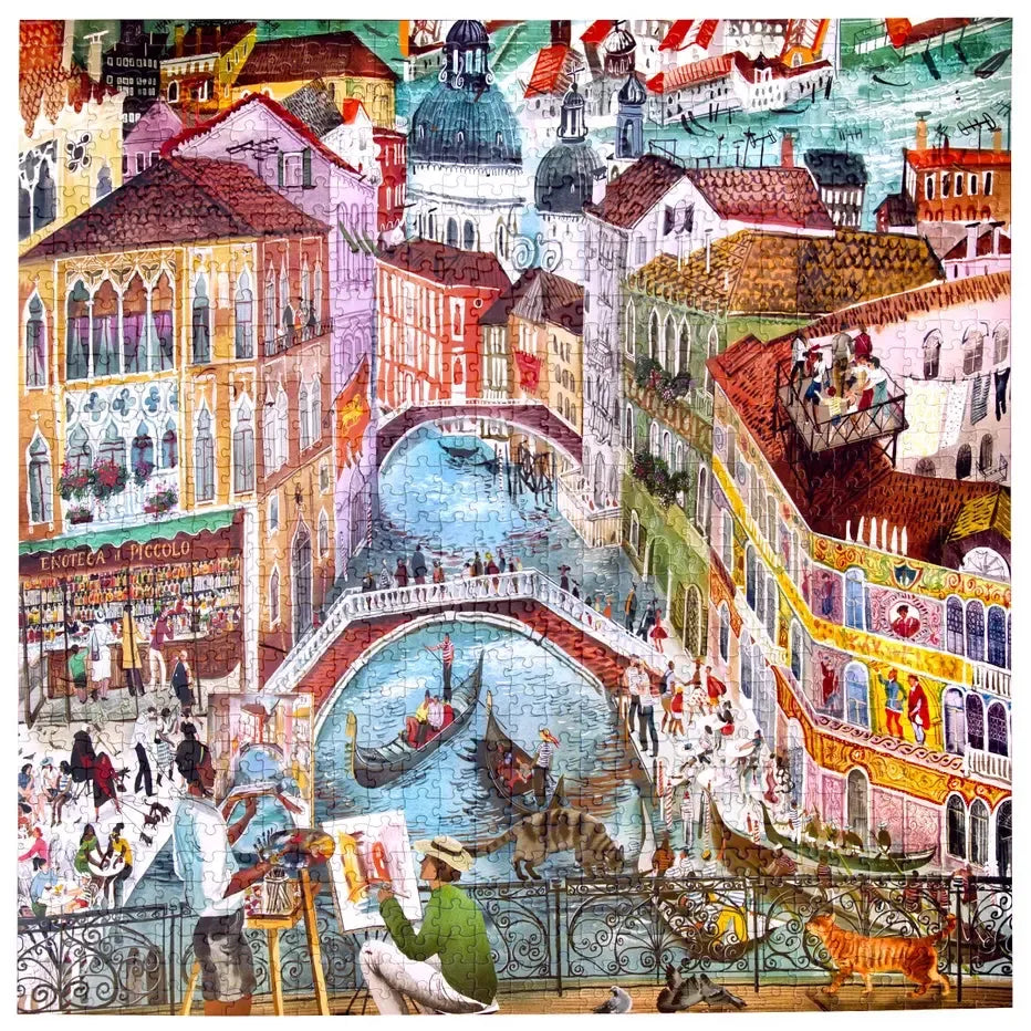 Artists in Venice 1000 Piece Jigsaw Puzzle eeBoo (ONLINE ORDER ONLY)