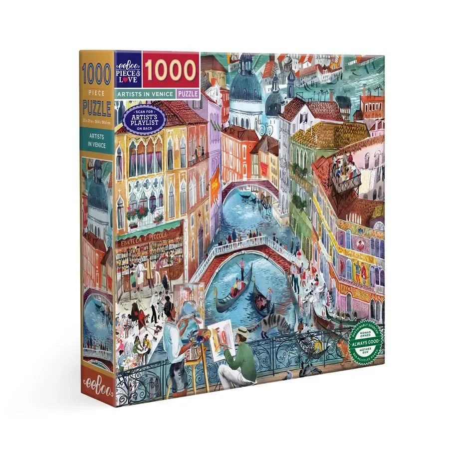 Artists in Venice 1000 Piece Jigsaw Puzzle eeBoo (ONLINE ORDER ONLY)