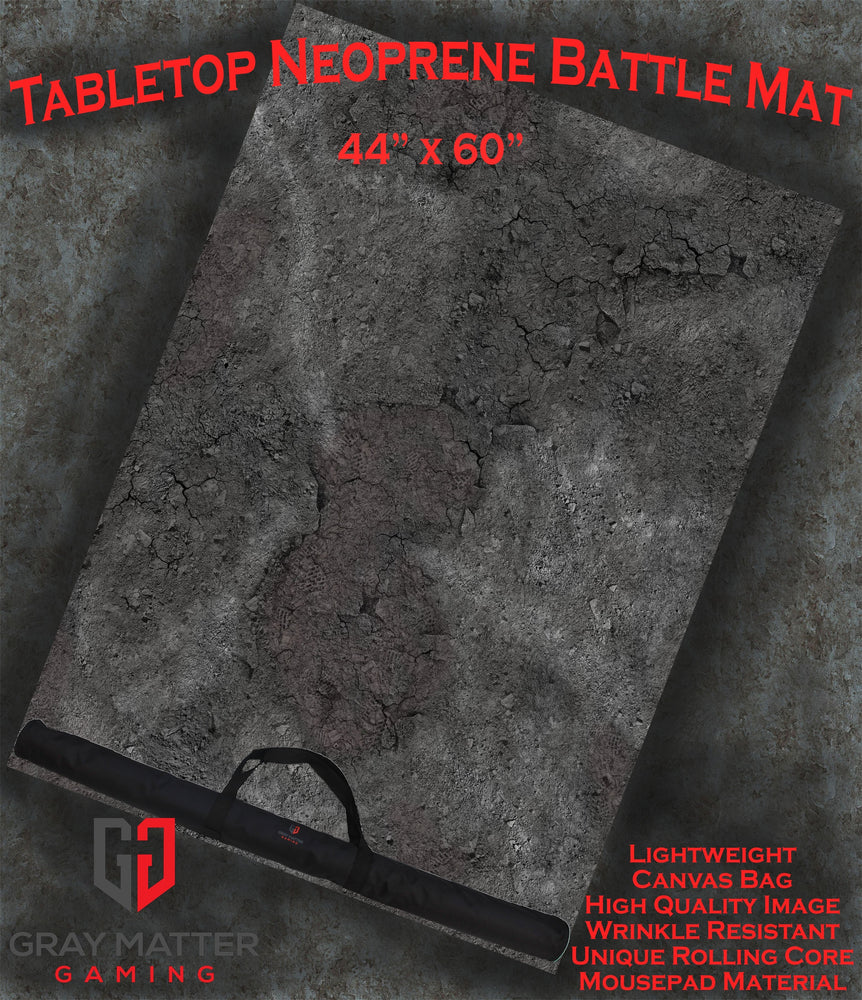 Ashen Wastelands | Neoprene Battle Mat with Bag | Baron of Dice (ONLINE ORDER ONLY)