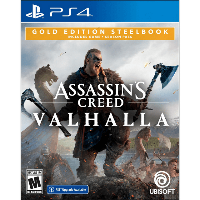 Assassin's Creed Valhalla (Gold Edition Steelbook) (Playstation 4) (Online Only)