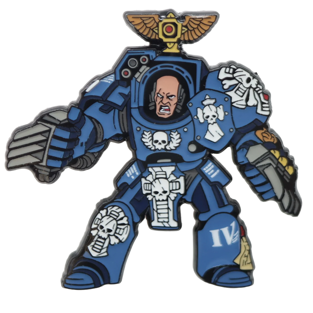 Foam Brain Mystery Loot: 40K Enamel Pins - Ultramarines vs Tyranids