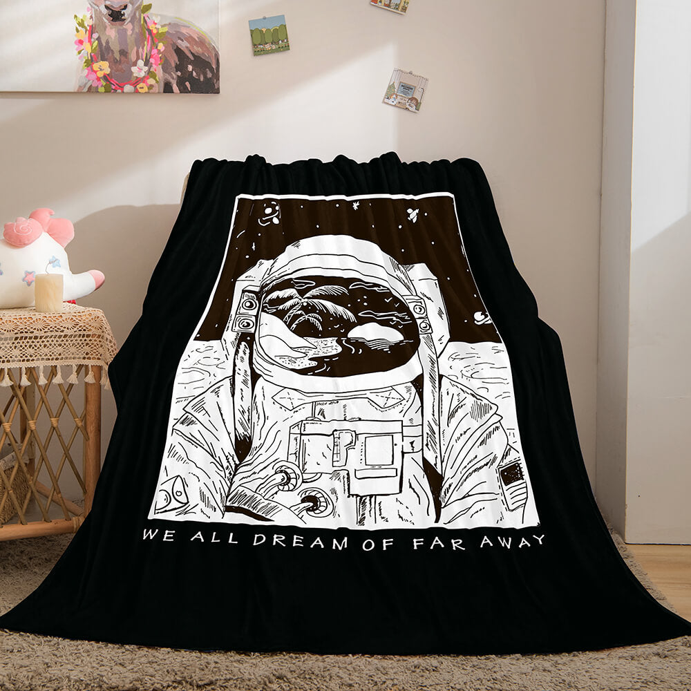 Astronaut Blanket Soft Flannel Blanket (Online Order Only)