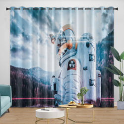 Astronaut Curtains Blackout Window Drapes Room Decoration (ONLINE ORDER ONLY)