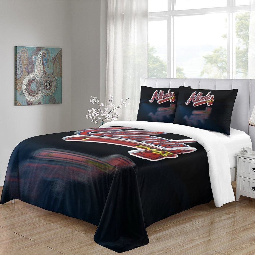 Atlanta Braves Bedding Set Quilt Cover Without Filler