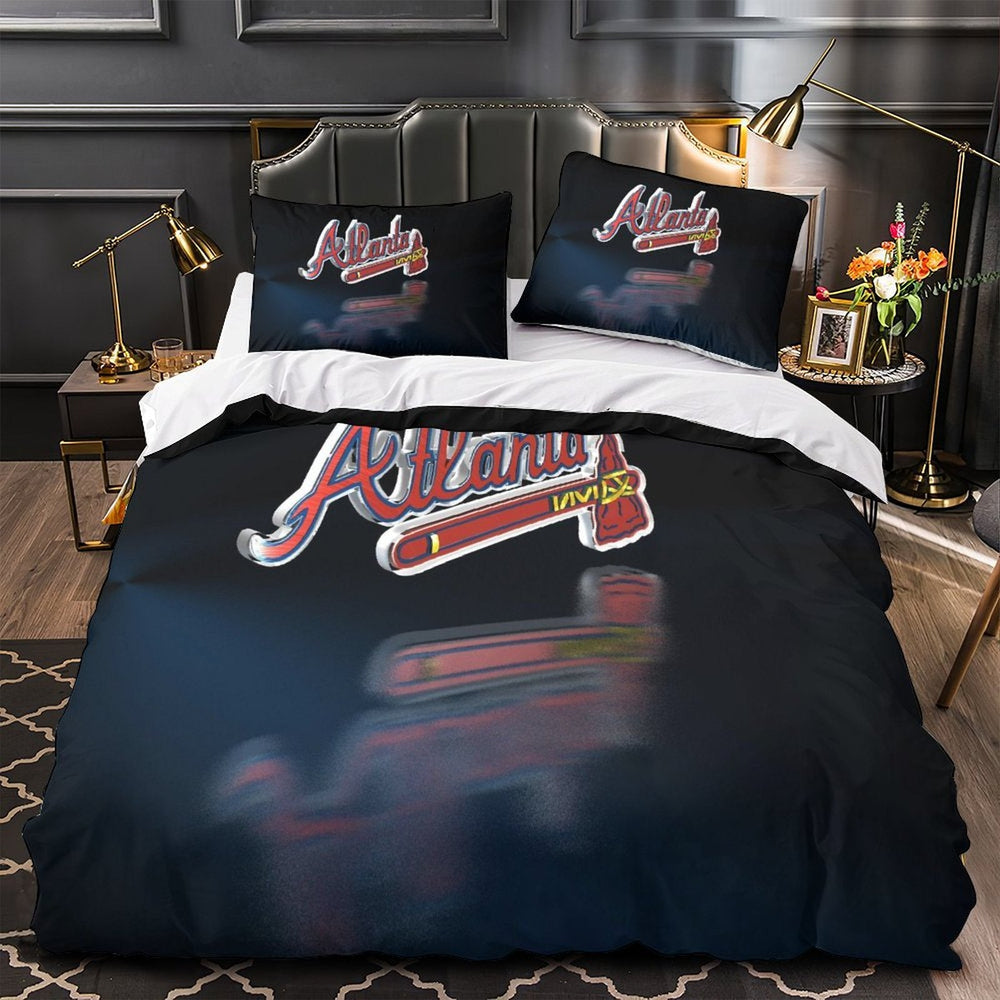 Atlanta Braves Bedding Set Quilt Cover Without Filler