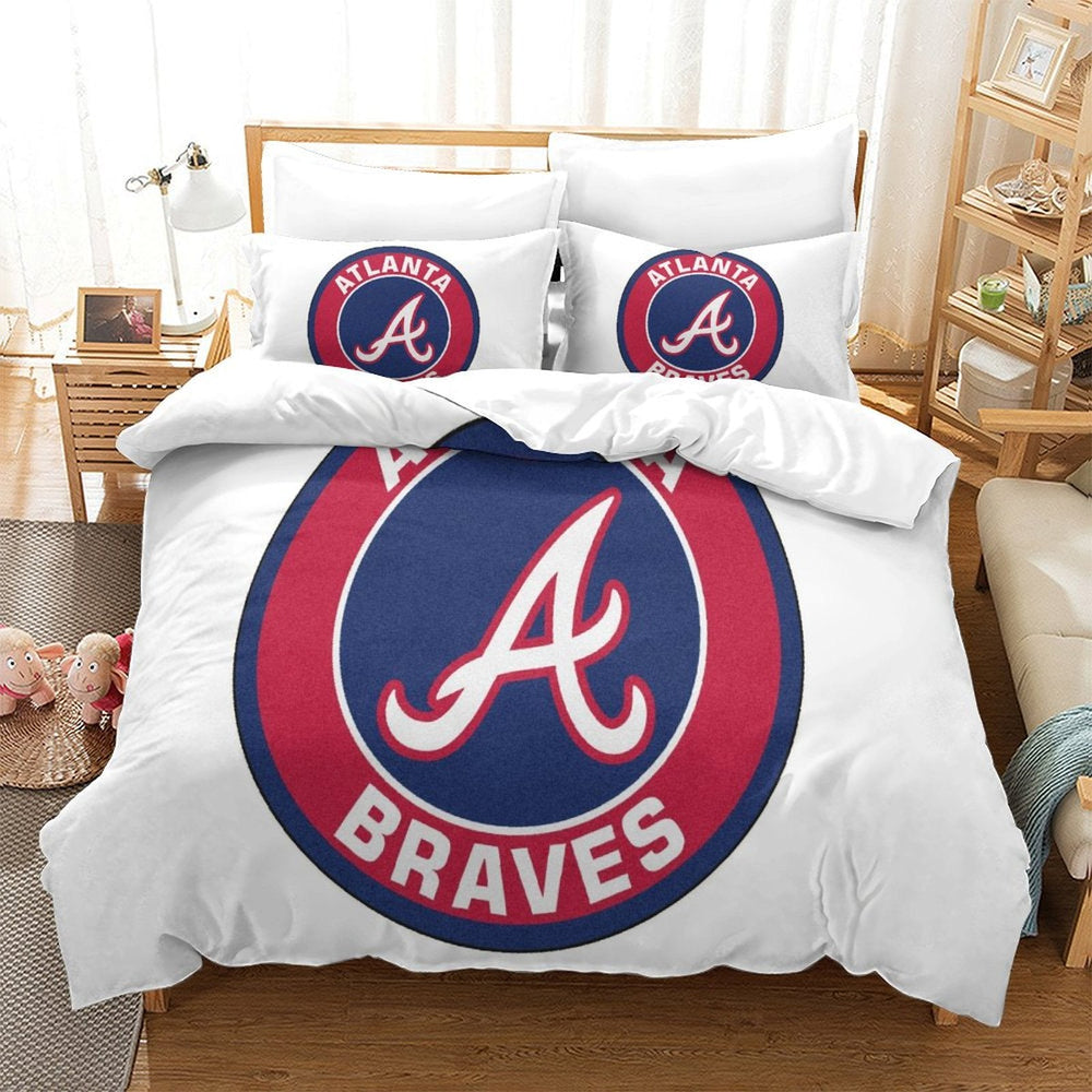 Atlanta Braves Bedding Set Quilt Cover Without Filler