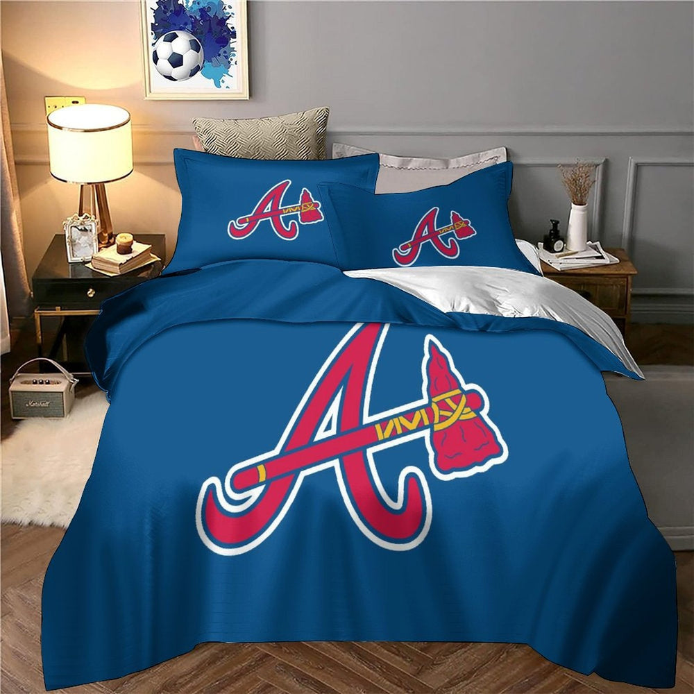 Atlanta Braves Bedding Set Quilt Cover Without Filler