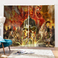Attack on Titan Curtains Blackout Window Drapes for Room Decoration (Online Order Only)