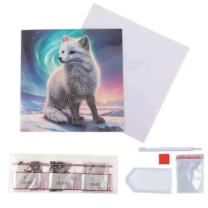 Aurora the Fox Crystal Art Card Kit Craft Buddy (ONLINE ORDER ONLY)