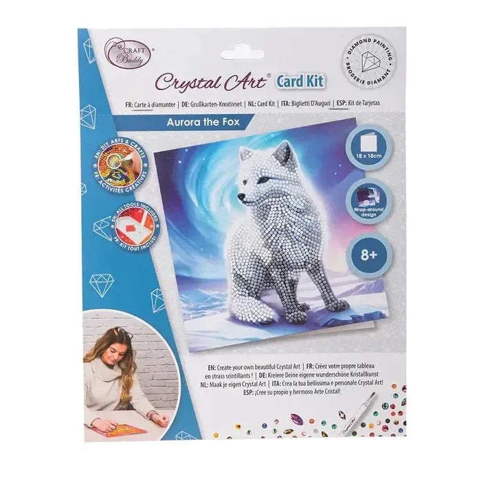 Aurora the Fox Crystal Art Card Kit Craft Buddy (ONLINE ORDER ONLY)