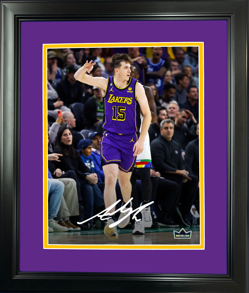 Framed Austin Reaves Facsimile Laser Engraved Signature Auto 11"x14"Basketball Photo HOFSM Holo (ONLINE ORDER ONLY)