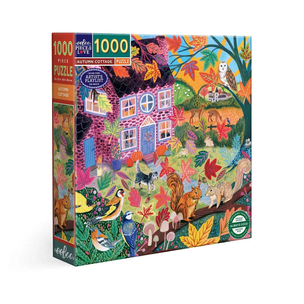 Autumn Cottage 1000 Piece Jigsaw Puzzle eeBoo (ONLINE ORDER ONLY)