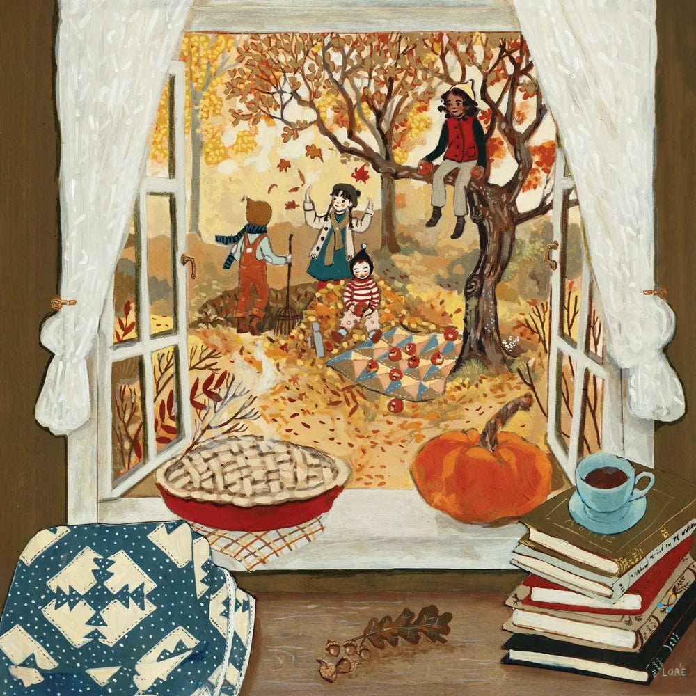 Autumn's Window by Loré Pemberton 100 Piece Mini Jigsaw Puzzle NYPC (ONLINE ORDER ONLY)