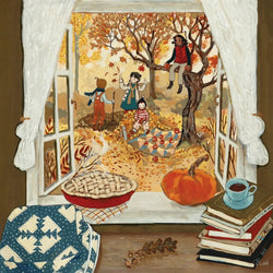 Autumn's Window by Loré Pemberton 100 Piece Mini Jigsaw Puzzle NYPC (ONLINE ORDER ONLY)