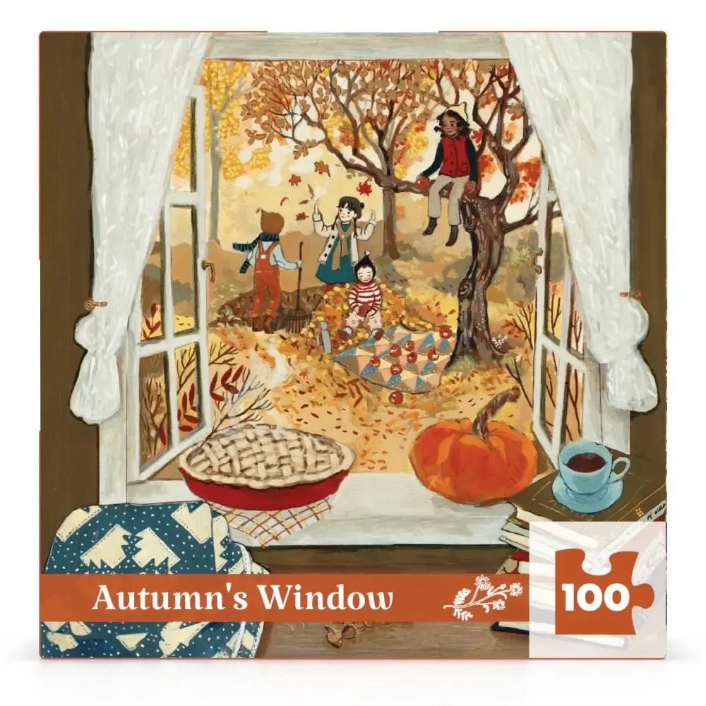 Autumn's Window by Loré Pemberton 100 Piece Mini Jigsaw Puzzle NYPC (ONLINE ORDER ONLY)