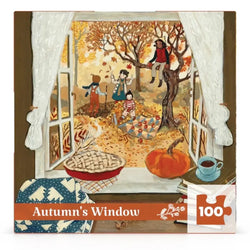 Autumn's Window by Loré Pemberton 100 Piece Mini Jigsaw Puzzle NYPC (ONLINE ORDER ONLY)