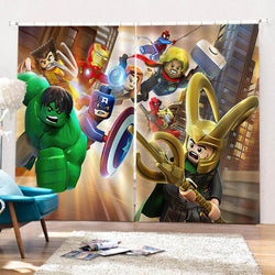 Avengers Curtains Cosplay Blackout Window Drapes for Room Decorations (Online Order Only)